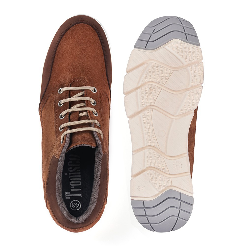 Scarpe con rialzo da uomo Berna marrone