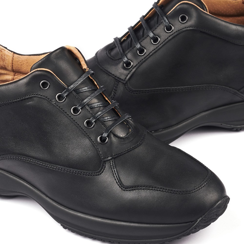 Chaussures élévatrices en cuir pour hommes Alpino noir