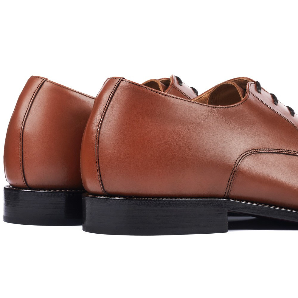 Sapatos para elevar a altura para homem Bordeaux Castanho