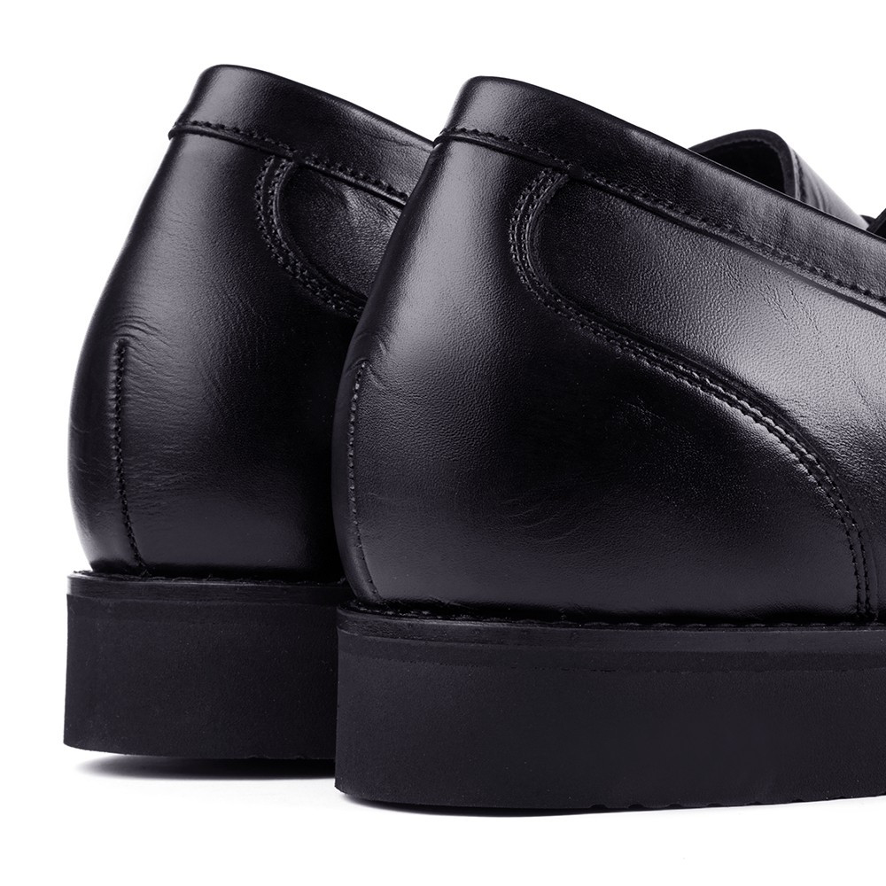 Schuhe mit Erhöhung für Männer Milan Schwarz