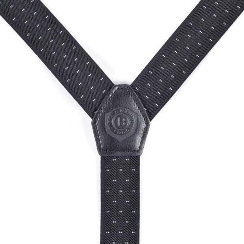 Black suspenders with white dots 2