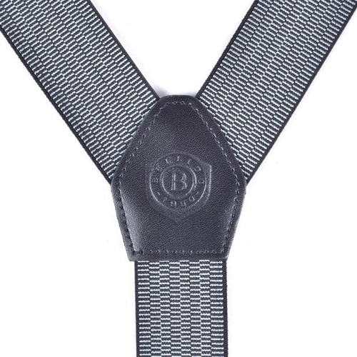 Bretelles noires avec gris avec micromotifs 2