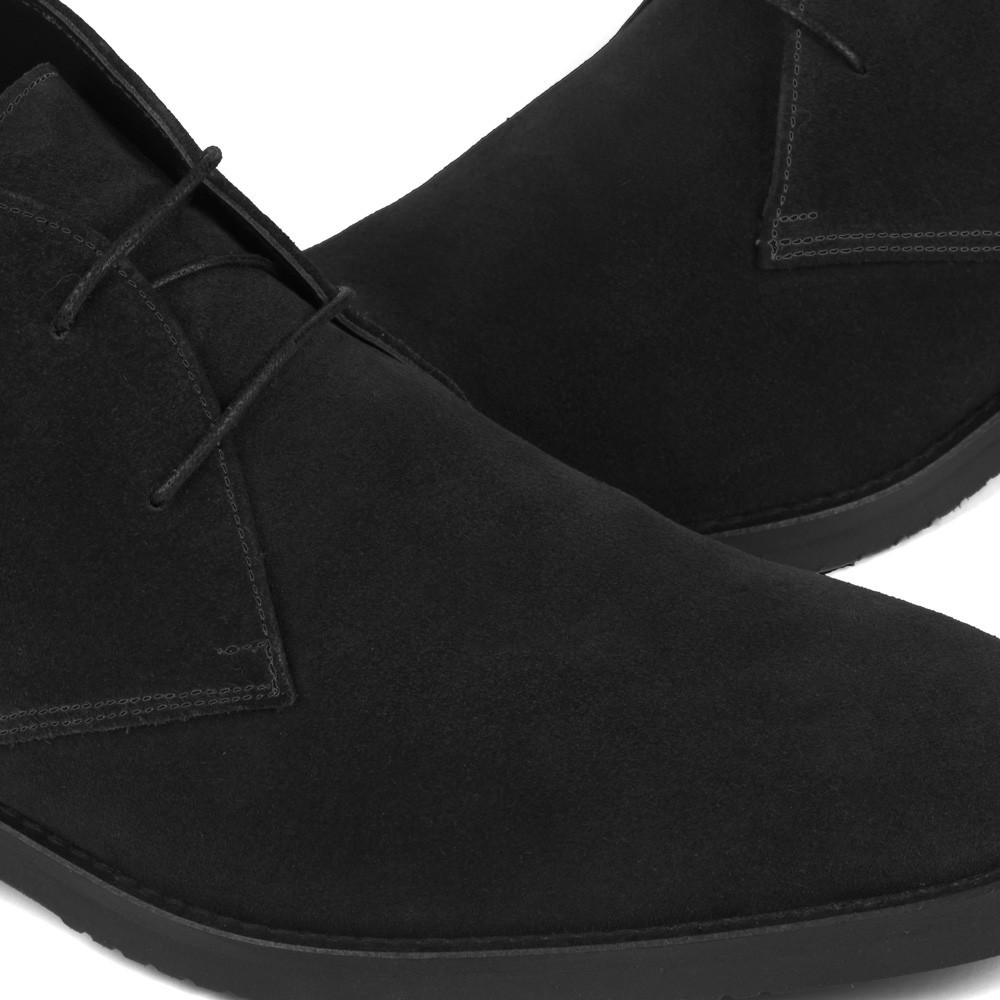 Schuhe mit Erhöhung für Männer Genova Schwarz