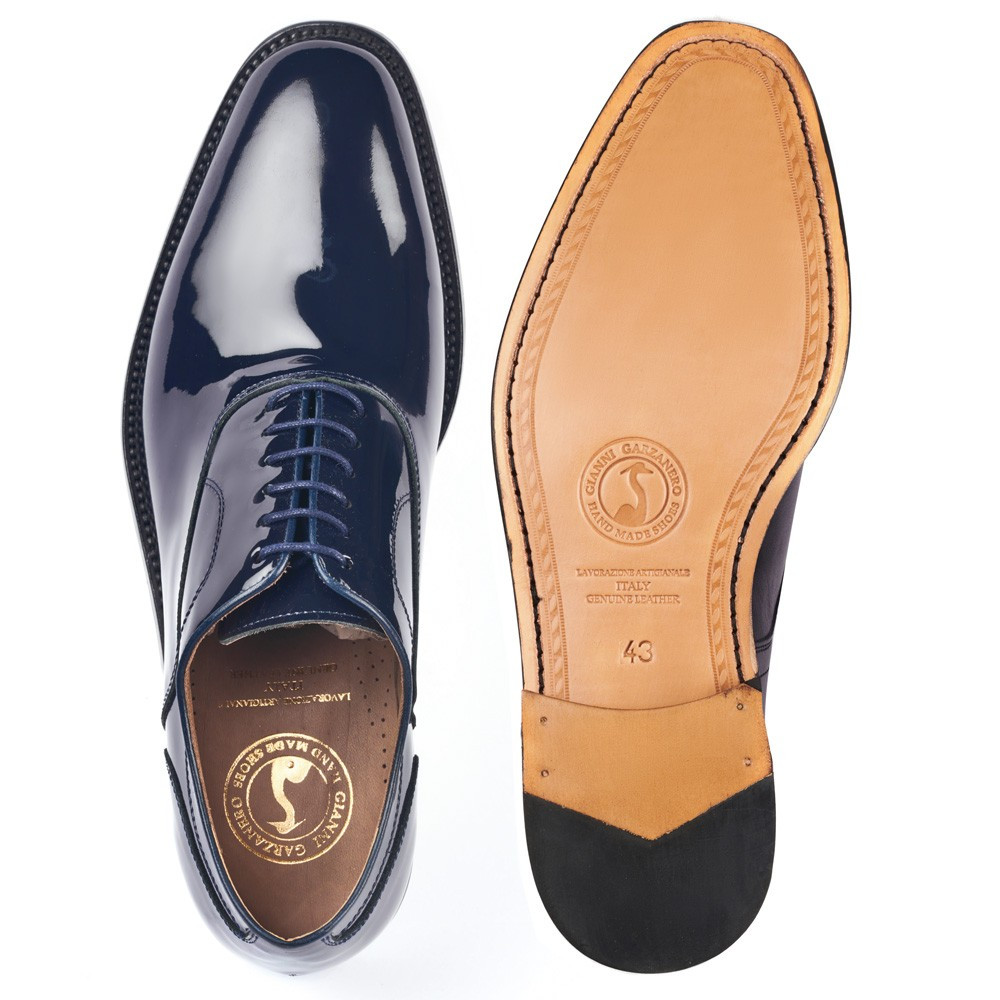 Chaussures élévatrices en cuir verni  Charol bleu