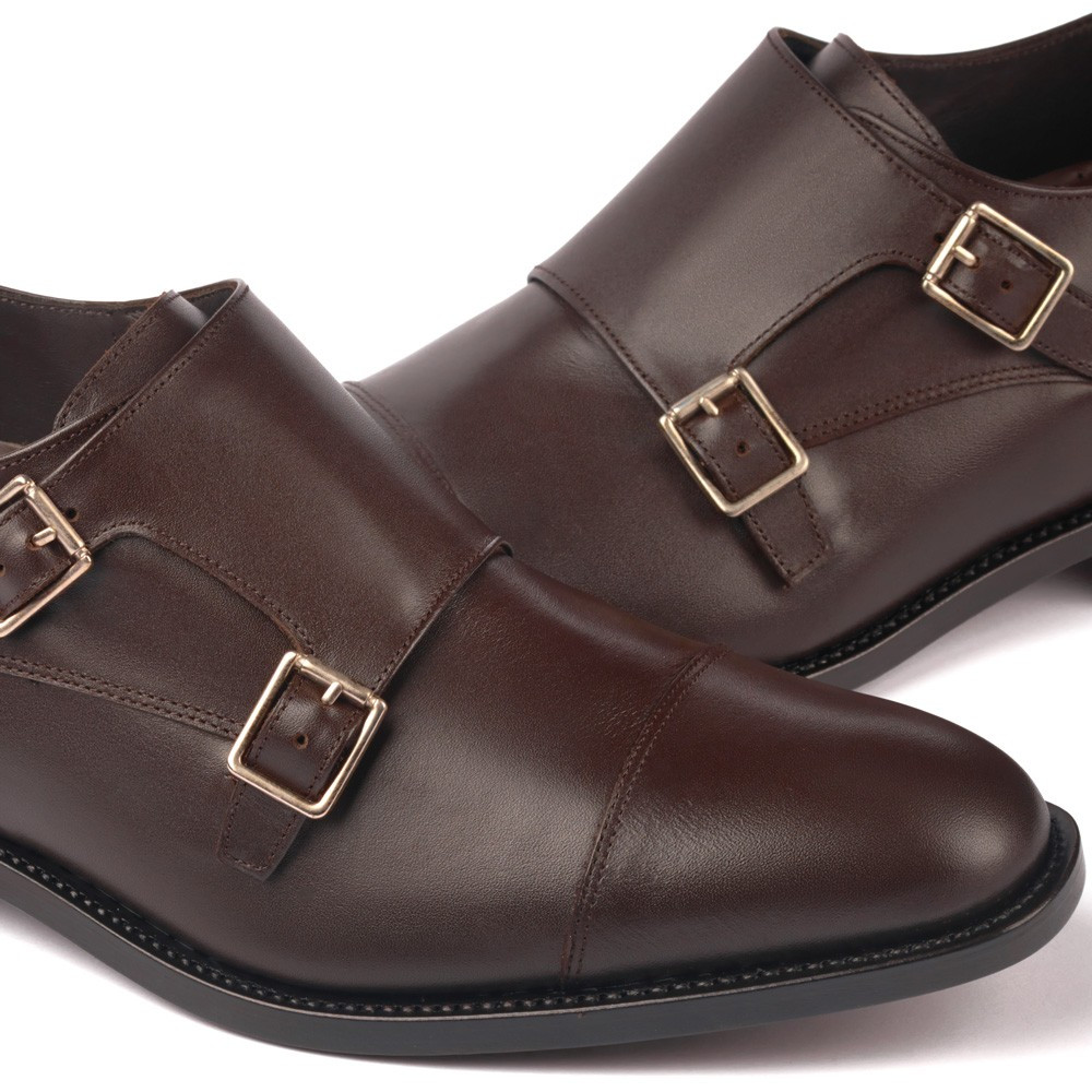 Sapatos para elevar a altura para homem Bristol Castanho