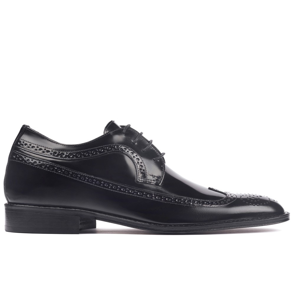 Schuhe mit Erhöhung für Männer London Schwarz