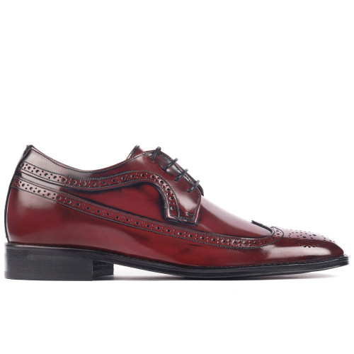 Zapatos con alzas para hombre London Burdeos 2