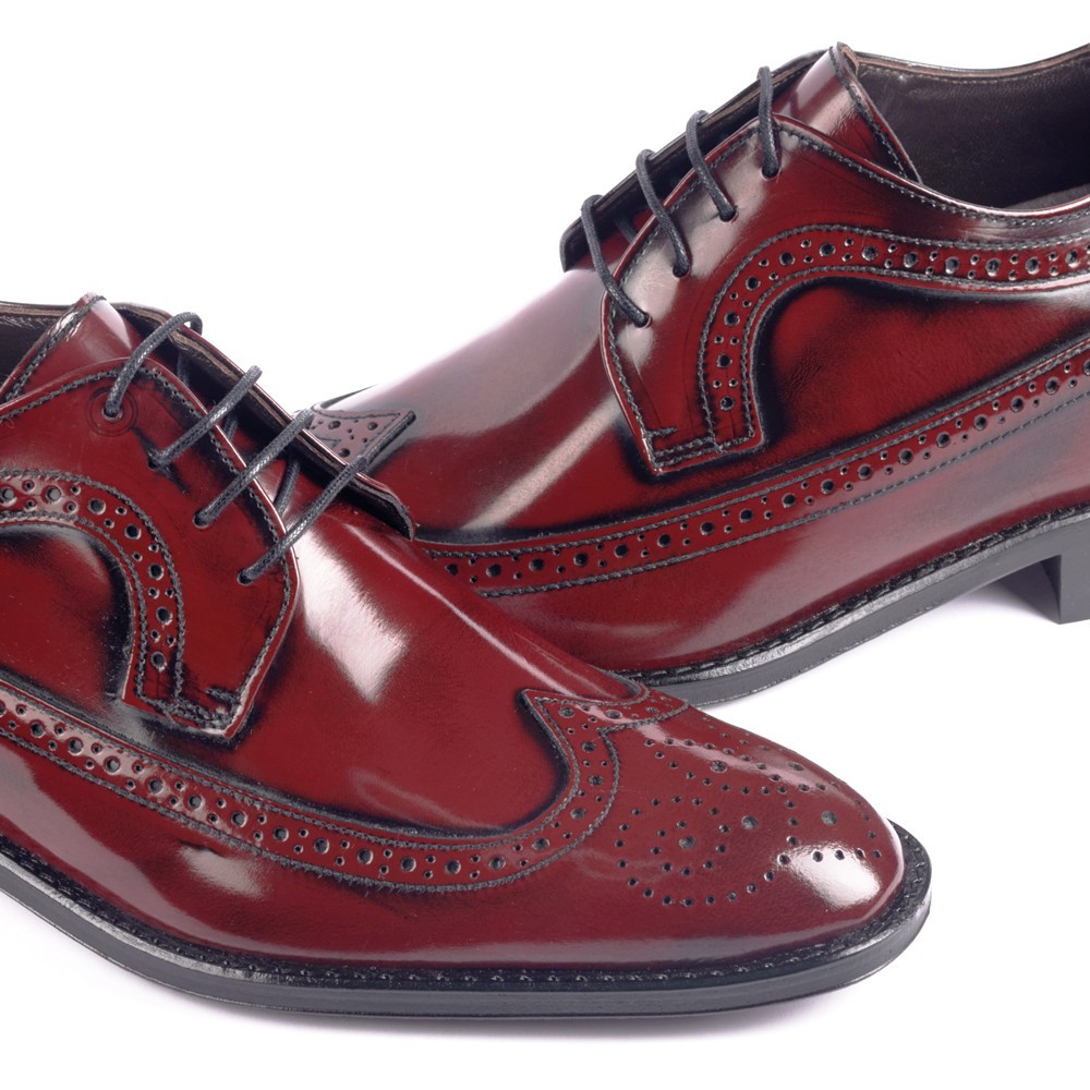 Schuhe mit Erhöhung für Männer London Bordeaux