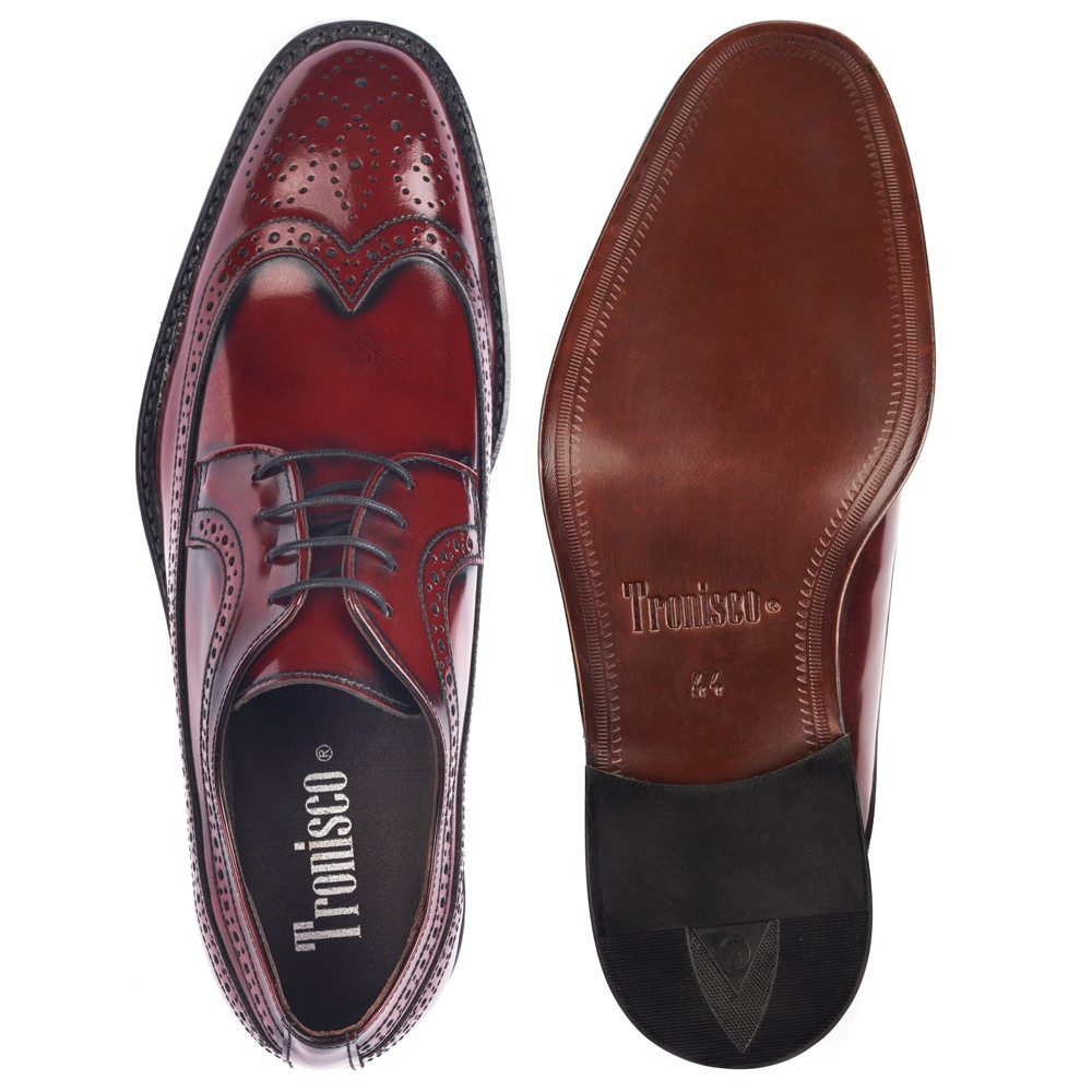 Zapatos con alzas para hombre London Burdeos