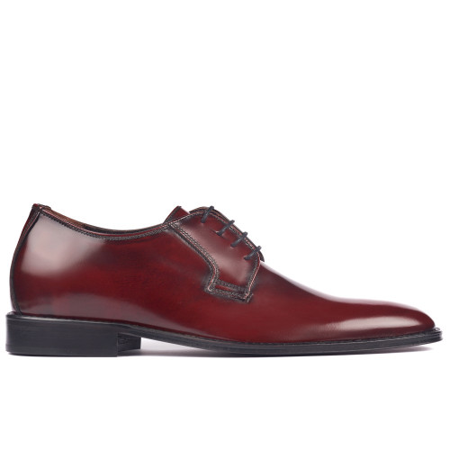 Zapatos con alzas para hombre Oporto Burdeos 2