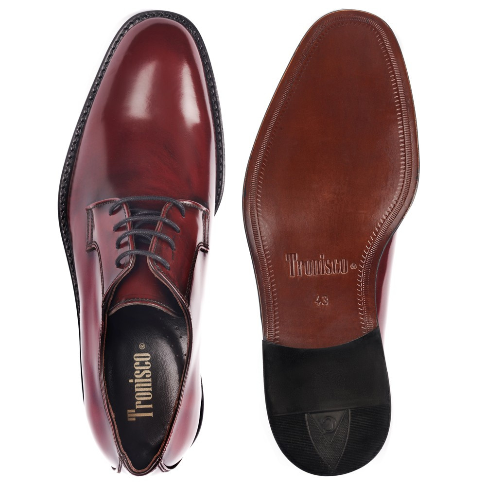 Sapatos para elevar a altura para homem Oporto Bordeaux