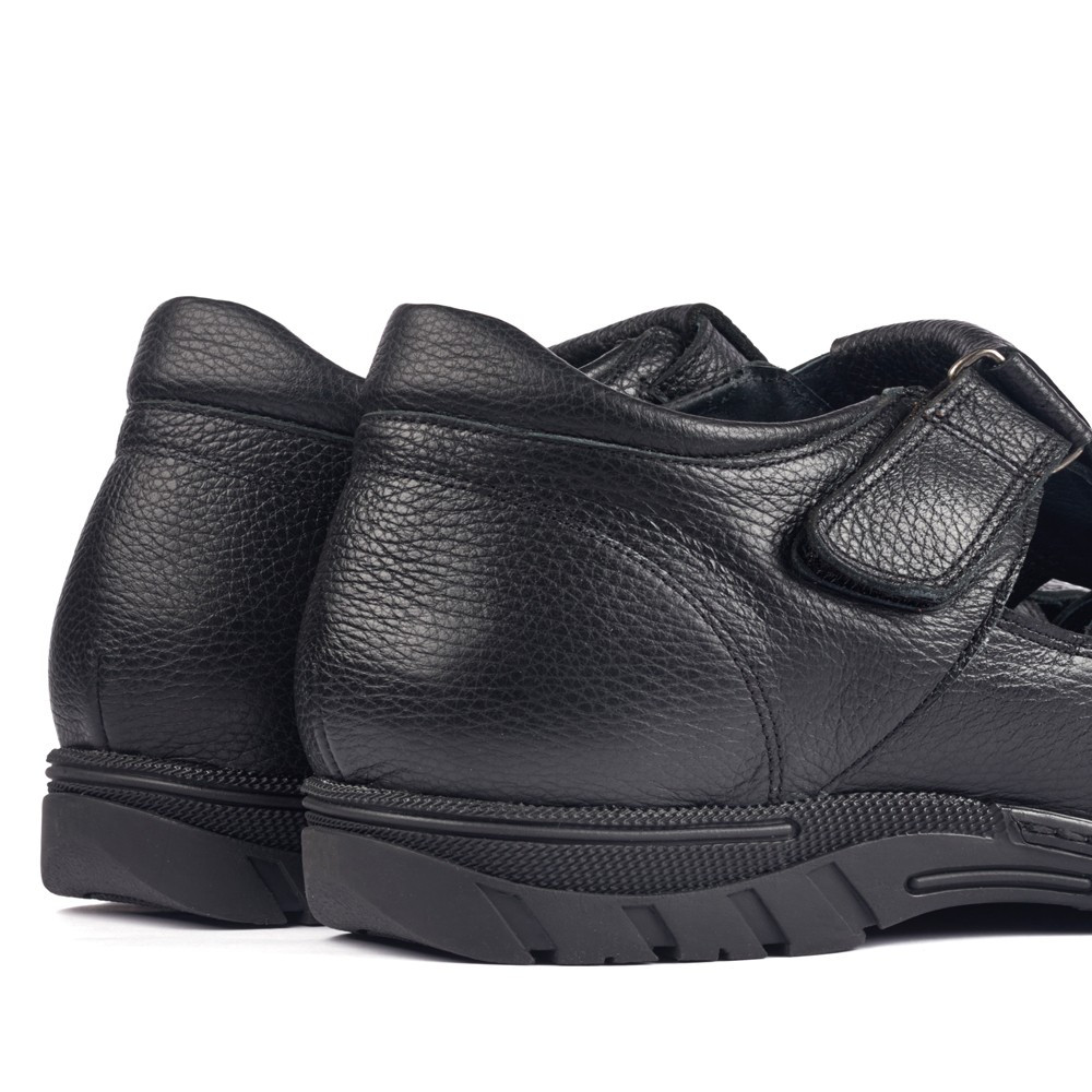 Sapatos para elevar a altura para homem Sandalia Preto