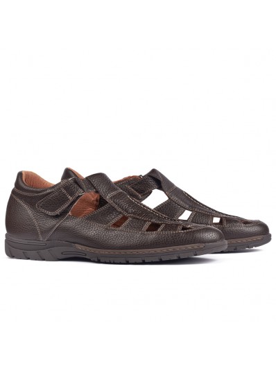 Masaltos.com Zapatos con alzas hombre Tronisco modelo Sandalia marrón product