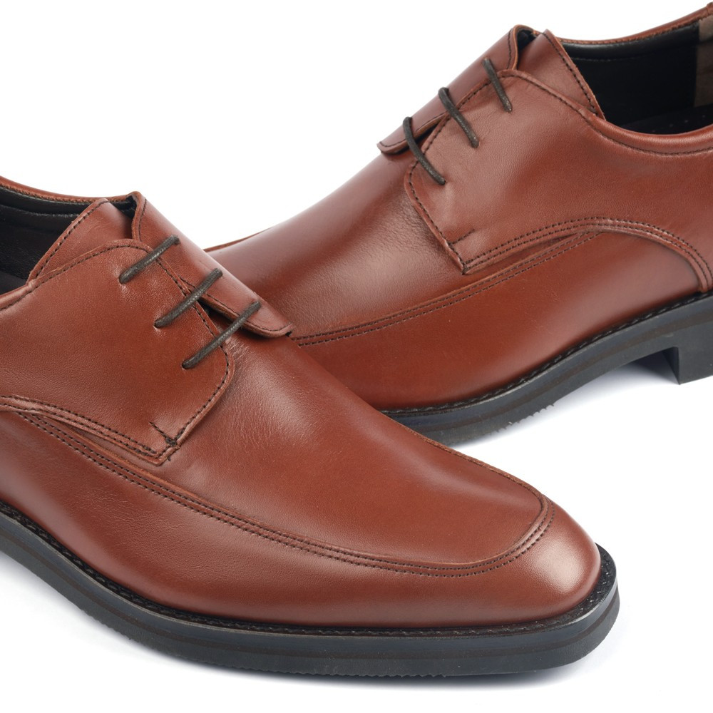 Sapatos para elevar a altura para homem Roma Castanho