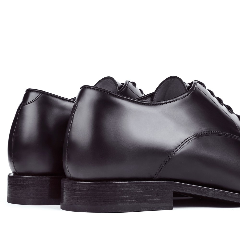 Scarpe con rialzo in pelle di qualità Orlando nero