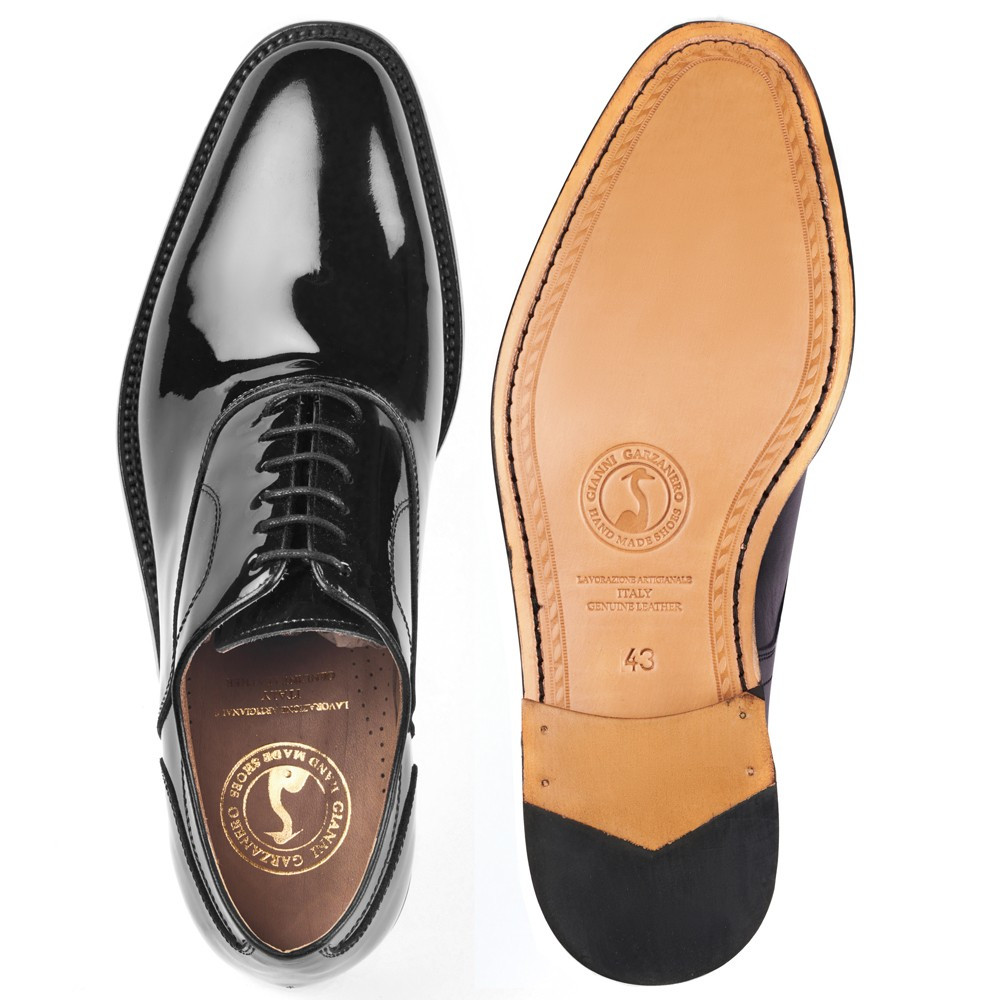 Height incresing shoes for men Charol Black