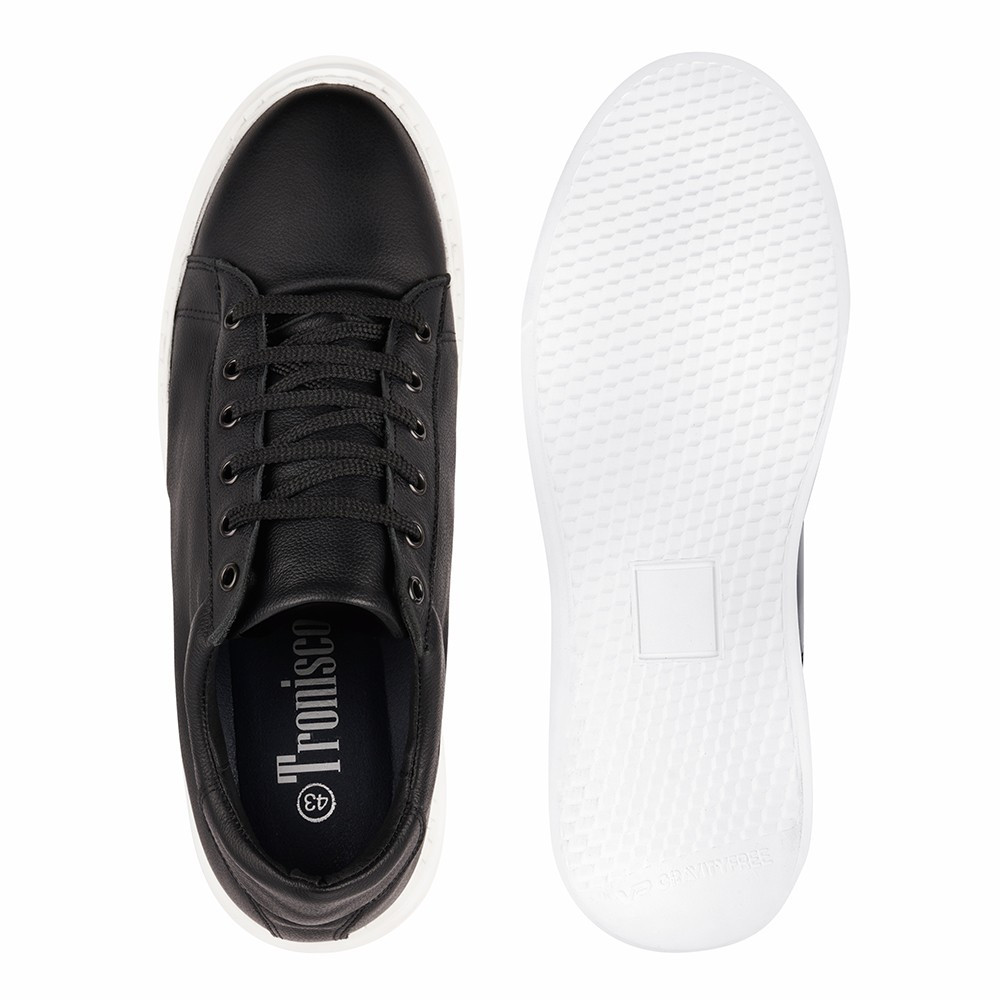 Schuhe mit Erhöhung für Männer Toscana schwarz