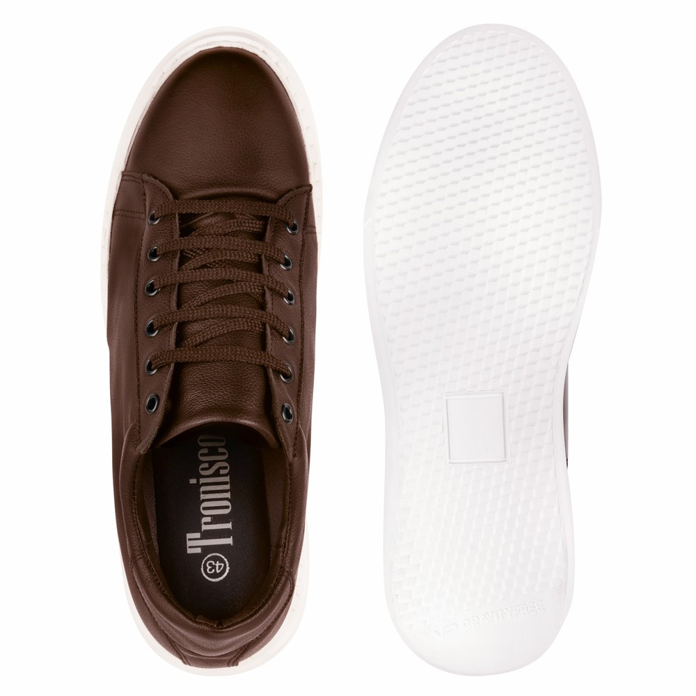 Schuhe mit Erhöhung für Männer Toscana braun
