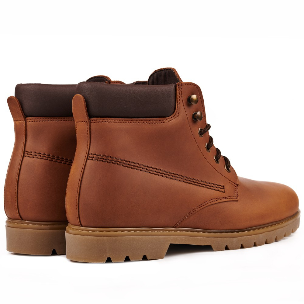 Sapatos para elevar a altura para homem Montana castanho