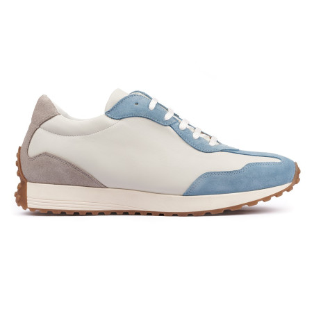 Scarpe con rialzo in pelle da uomo Melbourne blu