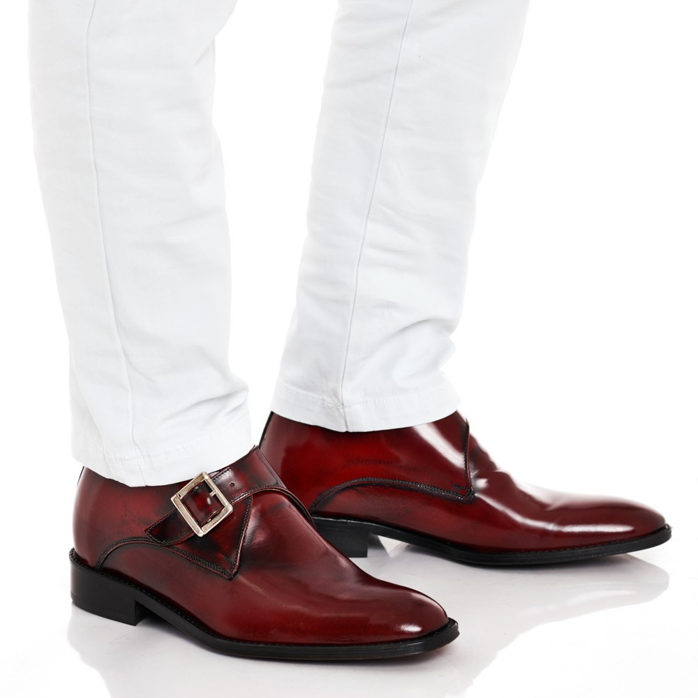 Schuhe mit Erhöhung für Männer Bari Bordeaux