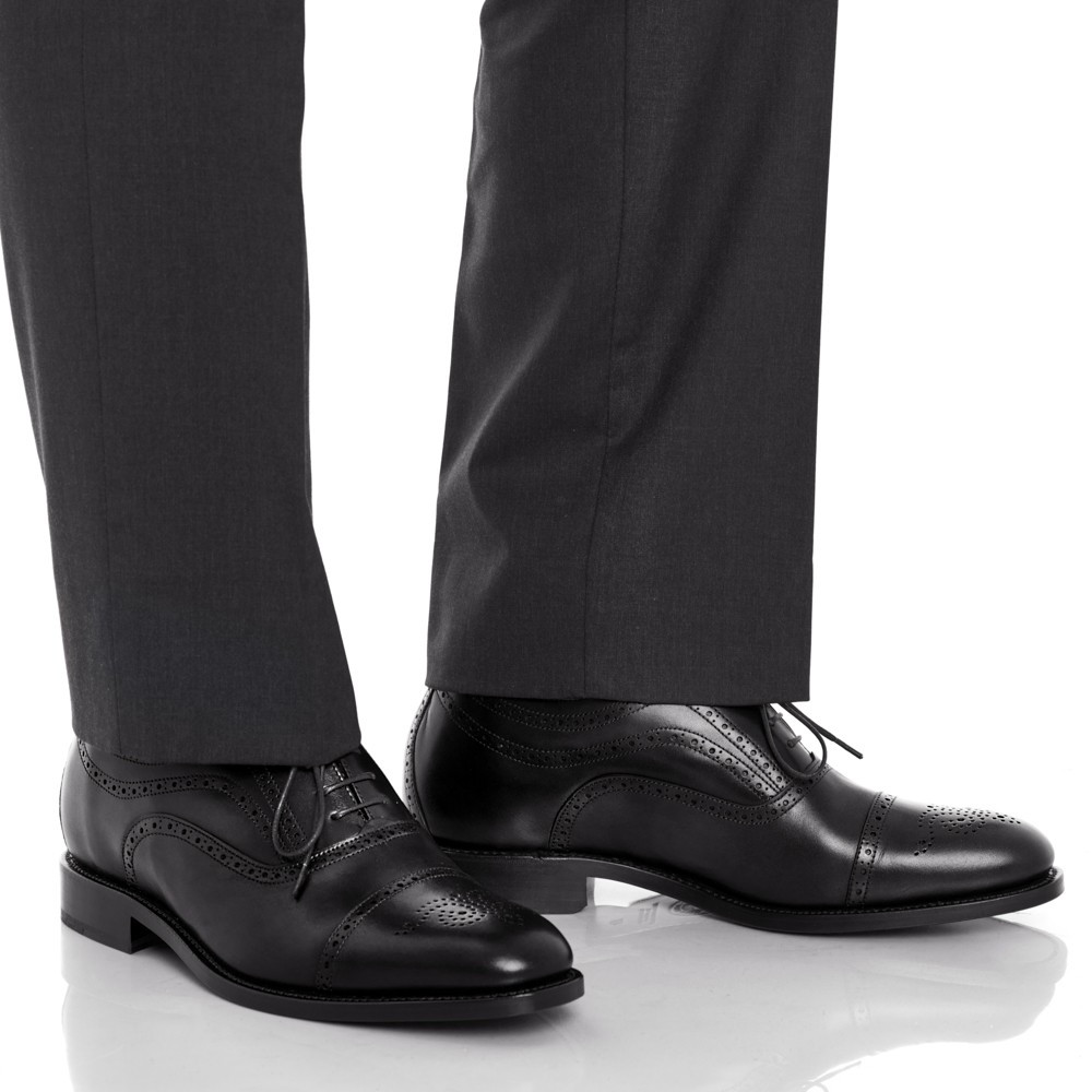 Zapatos con alzas para hombre Basilea Negro