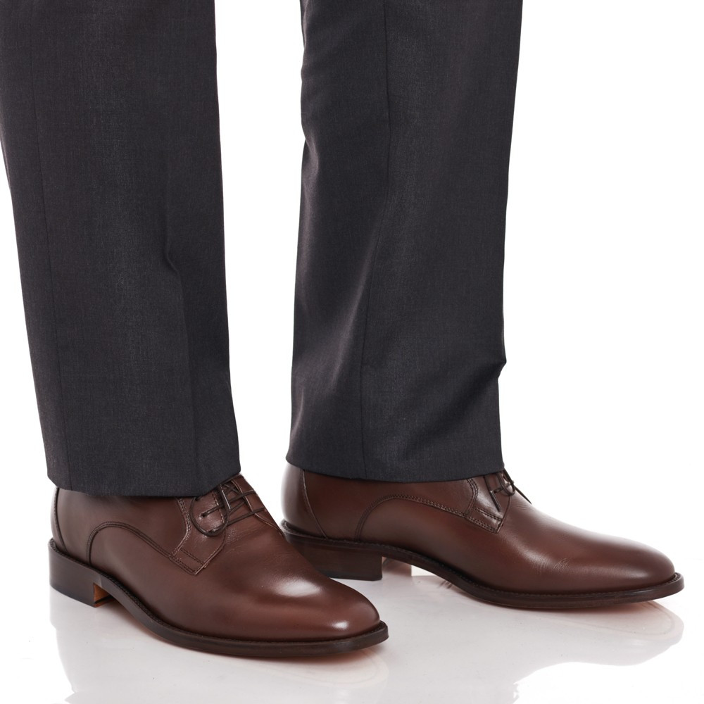 Sapatos para elevar a altura para homem Boston Castanho
