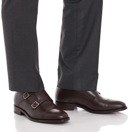 Scarpe con rialzo da uomo Bristol marrone