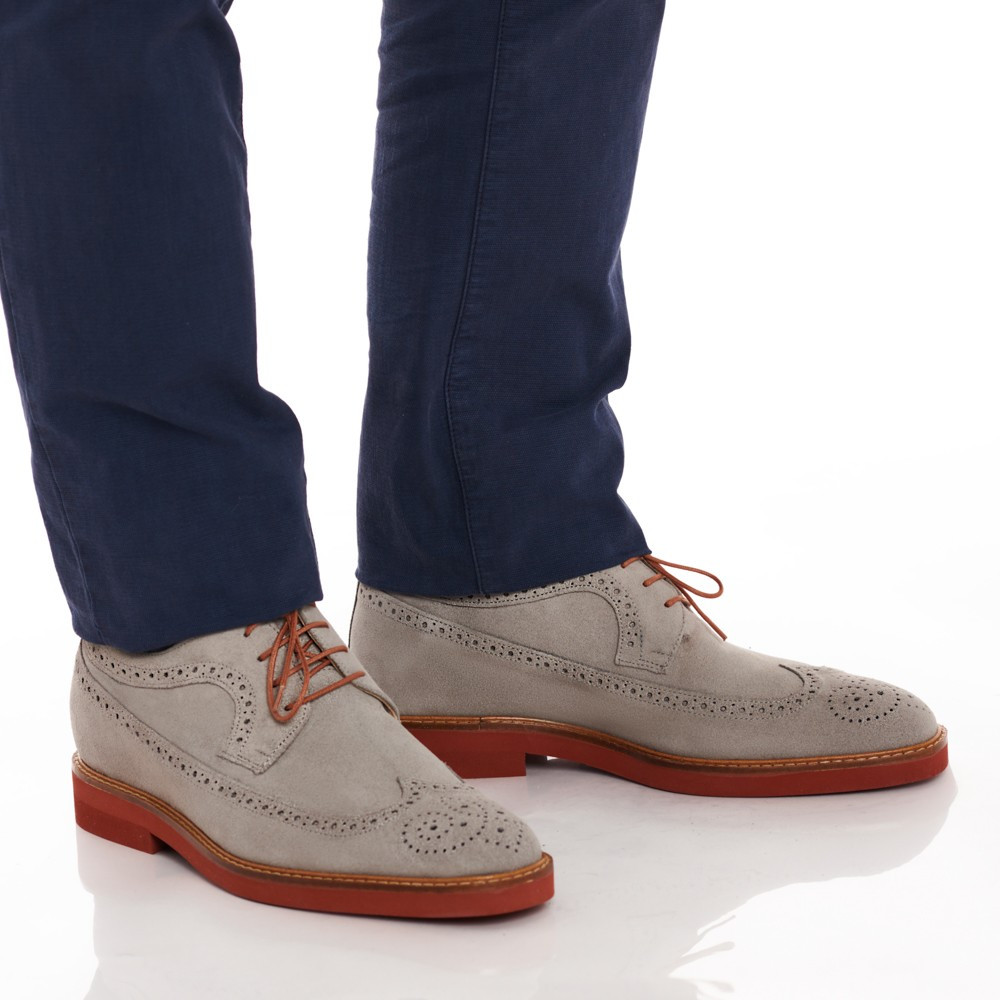 Sapatos para elevar a altura para homem Corby B Cinza