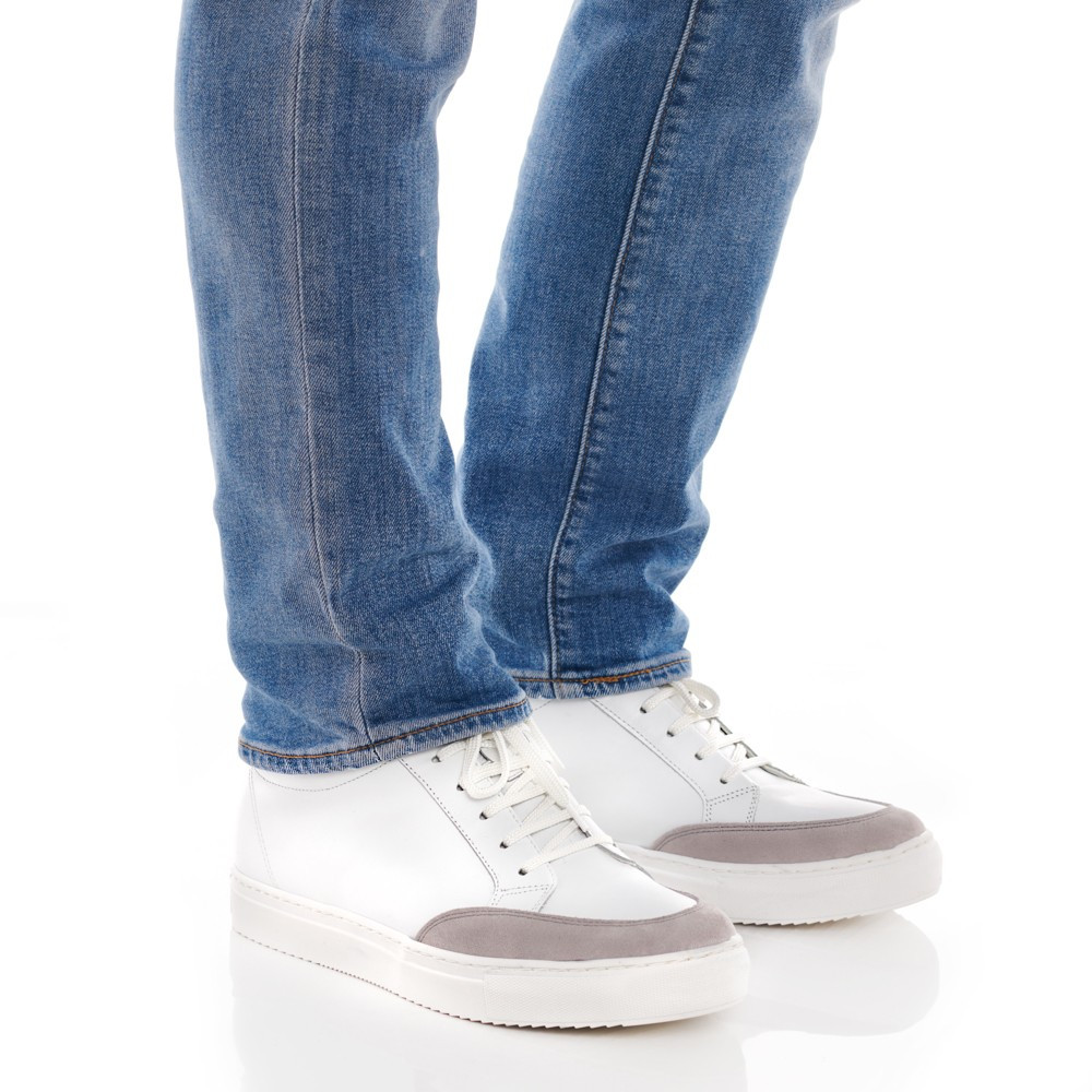 Zapatos con alzas para hombre Fontana Blanco