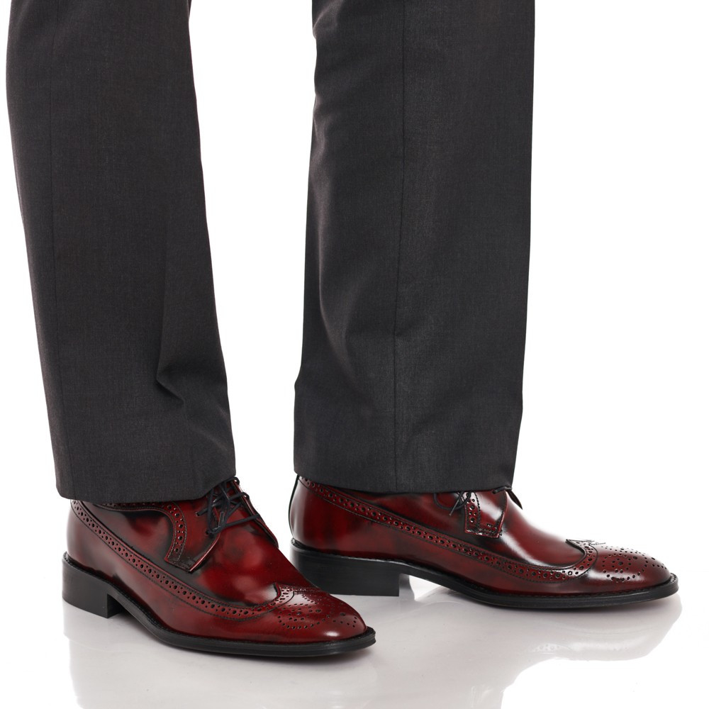 Zapatos con alzas para hombre London Burdeos