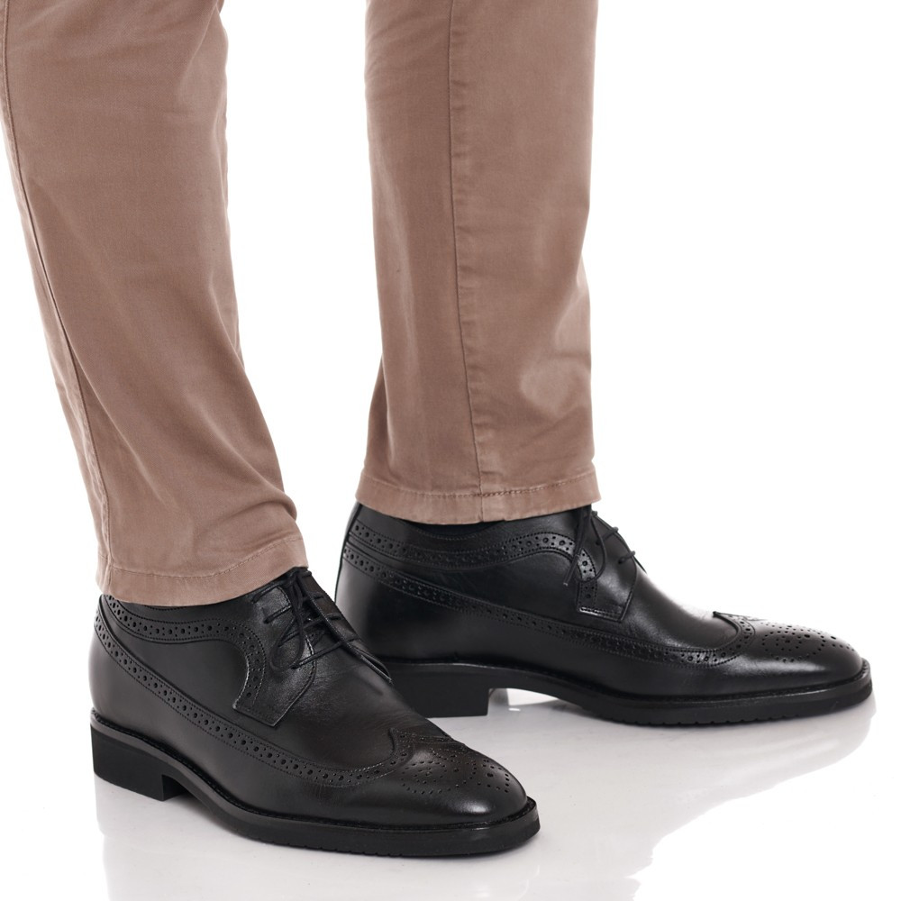 Sapatos para elevar a altura para homem London Preto
