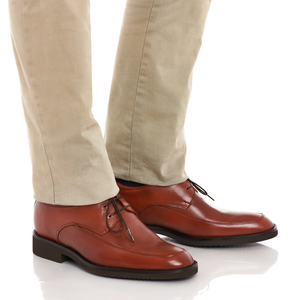 Scarpe con rialzo da uomo Roma marrone