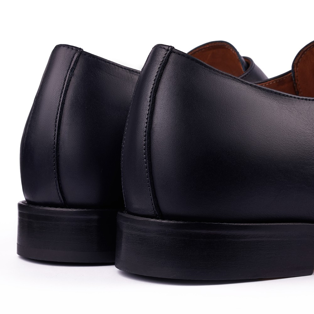 Scarpe con rialzo in pelle da uomo Perugia blu
