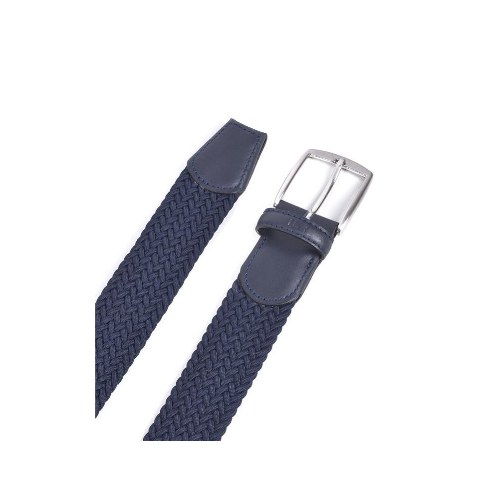 Cintura intrecciata elastica nel colore blu della pelle legittima