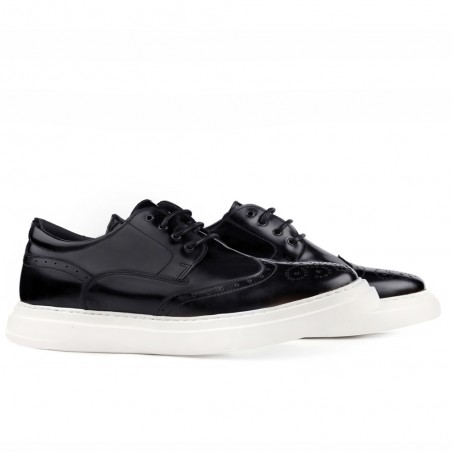 Livorno black Height increasing shoes