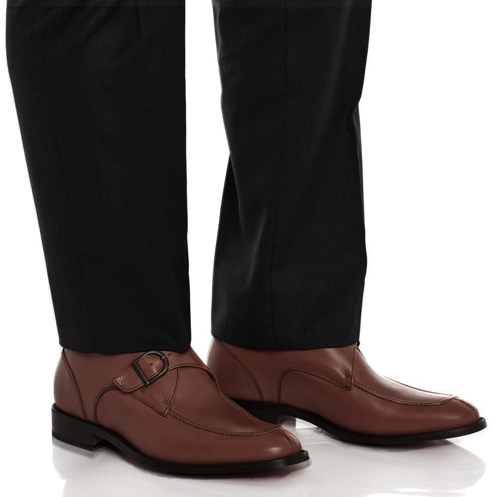 Sapatos para elevar a altura para homem Belfert Castanho