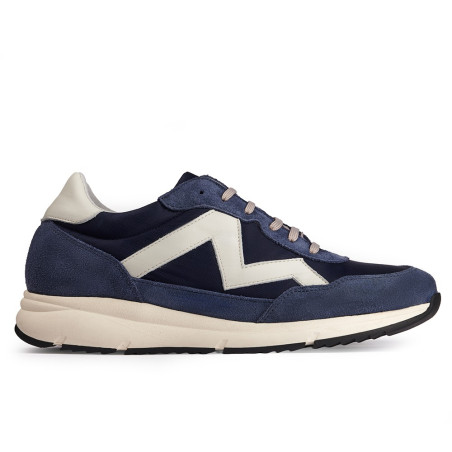 Scarpe con rialzo in pelle da uomo Chicago blu