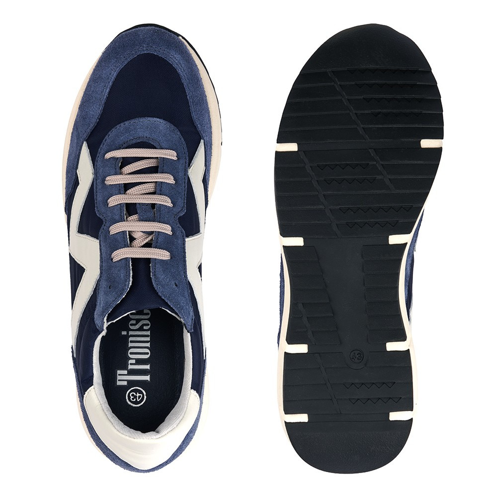 Sapatos para elevar a altura para homem Chicago azul